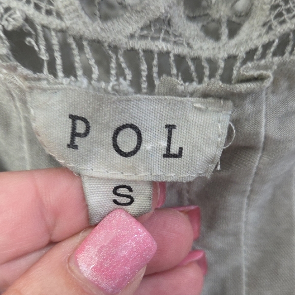 POL Charcoal Cardigan with Embroidered Detail - Picture 2 of 5